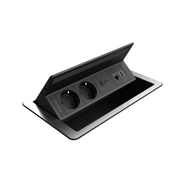 FlipUpPush alu 2x2P+T + 2 usb C&A + 2 ports RJ45 non équipé DIGITEL